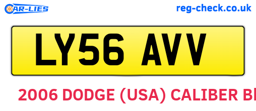 LY56AVV are the vehicle registration plates.