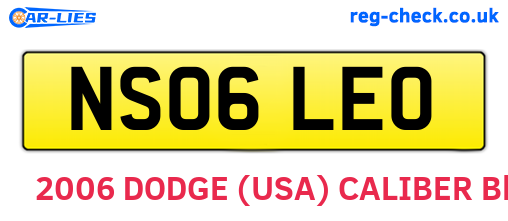 NS06LEO are the vehicle registration plates.
