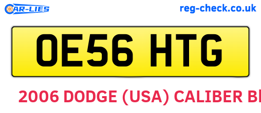 OE56HTG are the vehicle registration plates.