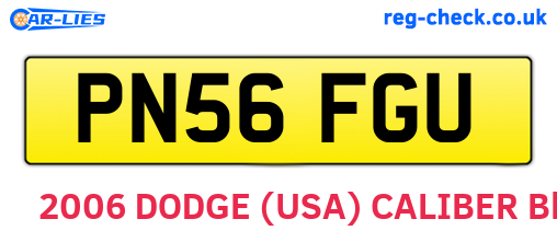PN56FGU are the vehicle registration plates.