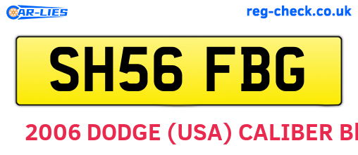 SH56FBG are the vehicle registration plates.