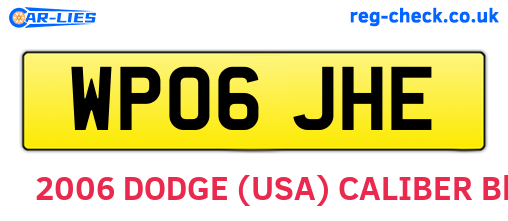 WP06JHE are the vehicle registration plates.
