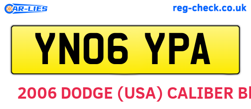 YN06YPA are the vehicle registration plates.