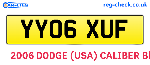 YY06XUF are the vehicle registration plates.