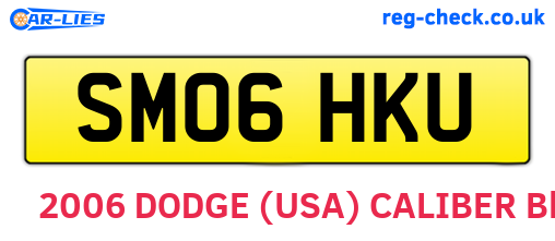 SM06HKU are the vehicle registration plates.