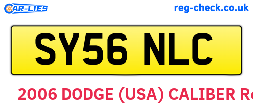 SY56NLC are the vehicle registration plates.