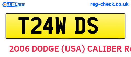 T24WDS are the vehicle registration plates.