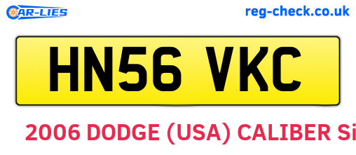HN56VKC are the vehicle registration plates.