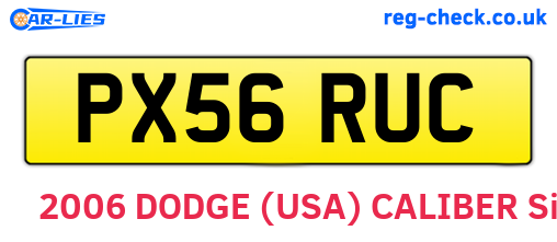PX56RUC are the vehicle registration plates.