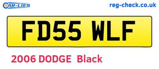 FD55WLF are the vehicle registration plates.