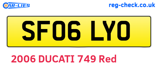 SF06LYO are the vehicle registration plates.