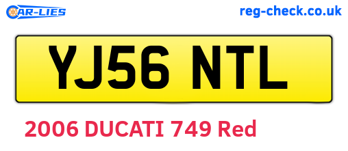 YJ56NTL are the vehicle registration plates.