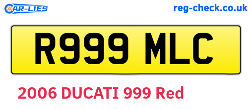 R999MLC are the vehicle registration plates.