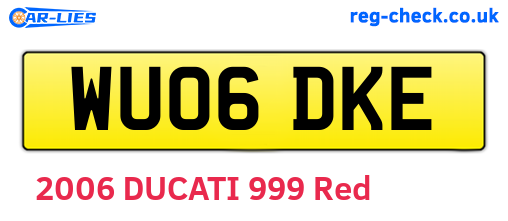 WU06DKE are the vehicle registration plates.