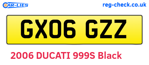 GX06GZZ are the vehicle registration plates.