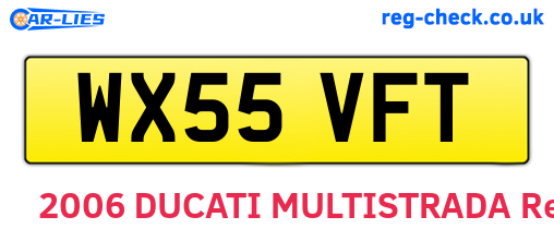 WX55VFT are the vehicle registration plates.