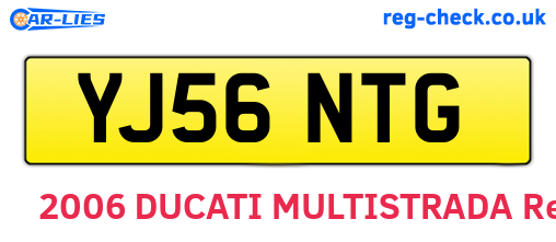 YJ56NTG are the vehicle registration plates.