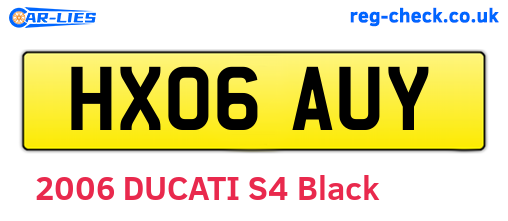 HX06AUY are the vehicle registration plates.