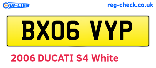BX06VYP are the vehicle registration plates.