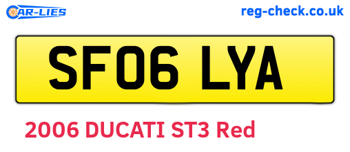 SF06LYA are the vehicle registration plates.