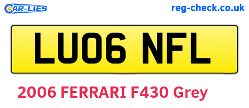LU06NFL are the vehicle registration plates.
