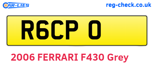 R6CPO are the vehicle registration plates.