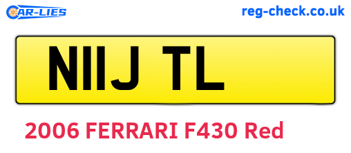 N11JTL are the vehicle registration plates.