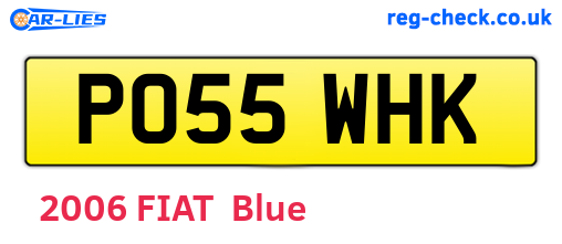 PO55WHK are the vehicle registration plates.