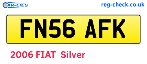 FN56AFK are the vehicle registration plates.
