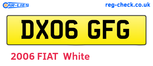 DX06GFG are the vehicle registration plates.