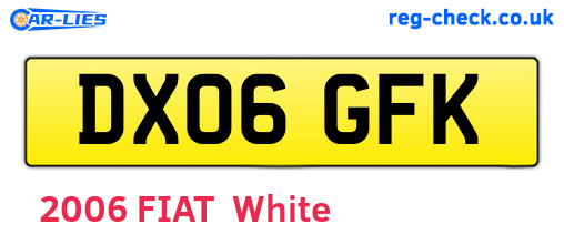 DX06GFK are the vehicle registration plates.