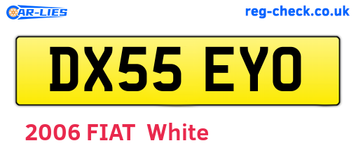 DX55EYO are the vehicle registration plates.