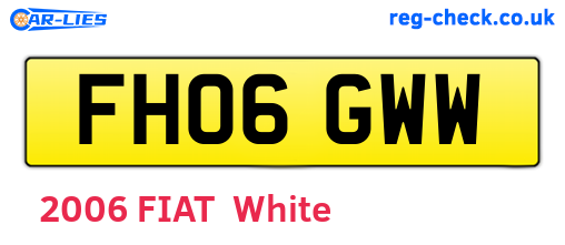 FH06GWW are the vehicle registration plates.