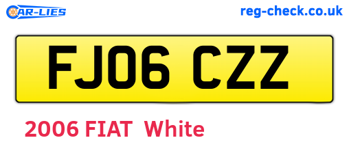 FJ06CZZ are the vehicle registration plates.