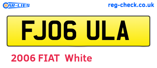 FJ06ULA are the vehicle registration plates.