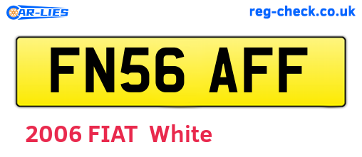 FN56AFF are the vehicle registration plates.