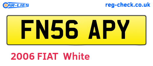 FN56APY are the vehicle registration plates.