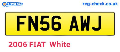 FN56AWJ are the vehicle registration plates.