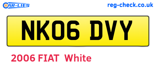 NK06DVY are the vehicle registration plates.