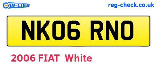 NK06RNO are the vehicle registration plates.