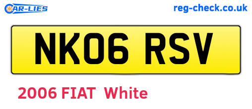 NK06RSV are the vehicle registration plates.