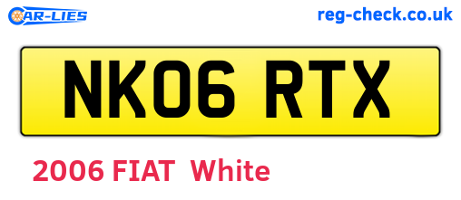 NK06RTX are the vehicle registration plates.