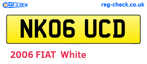 NK06UCD are the vehicle registration plates.