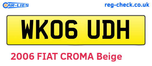 WK06UDH are the vehicle registration plates.