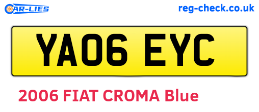 YA06EYC are the vehicle registration plates.