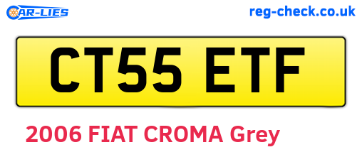 CT55ETF are the vehicle registration plates.