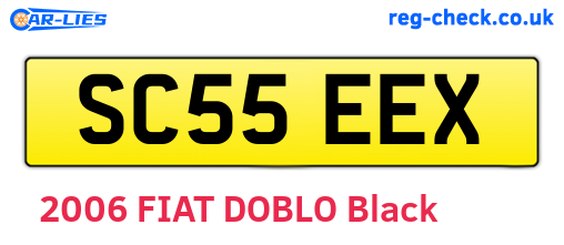 SC55EEX are the vehicle registration plates.