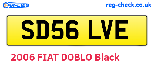 SD56LVE are the vehicle registration plates.