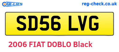 SD56LVG are the vehicle registration plates.