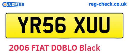 YR56XUU are the vehicle registration plates.